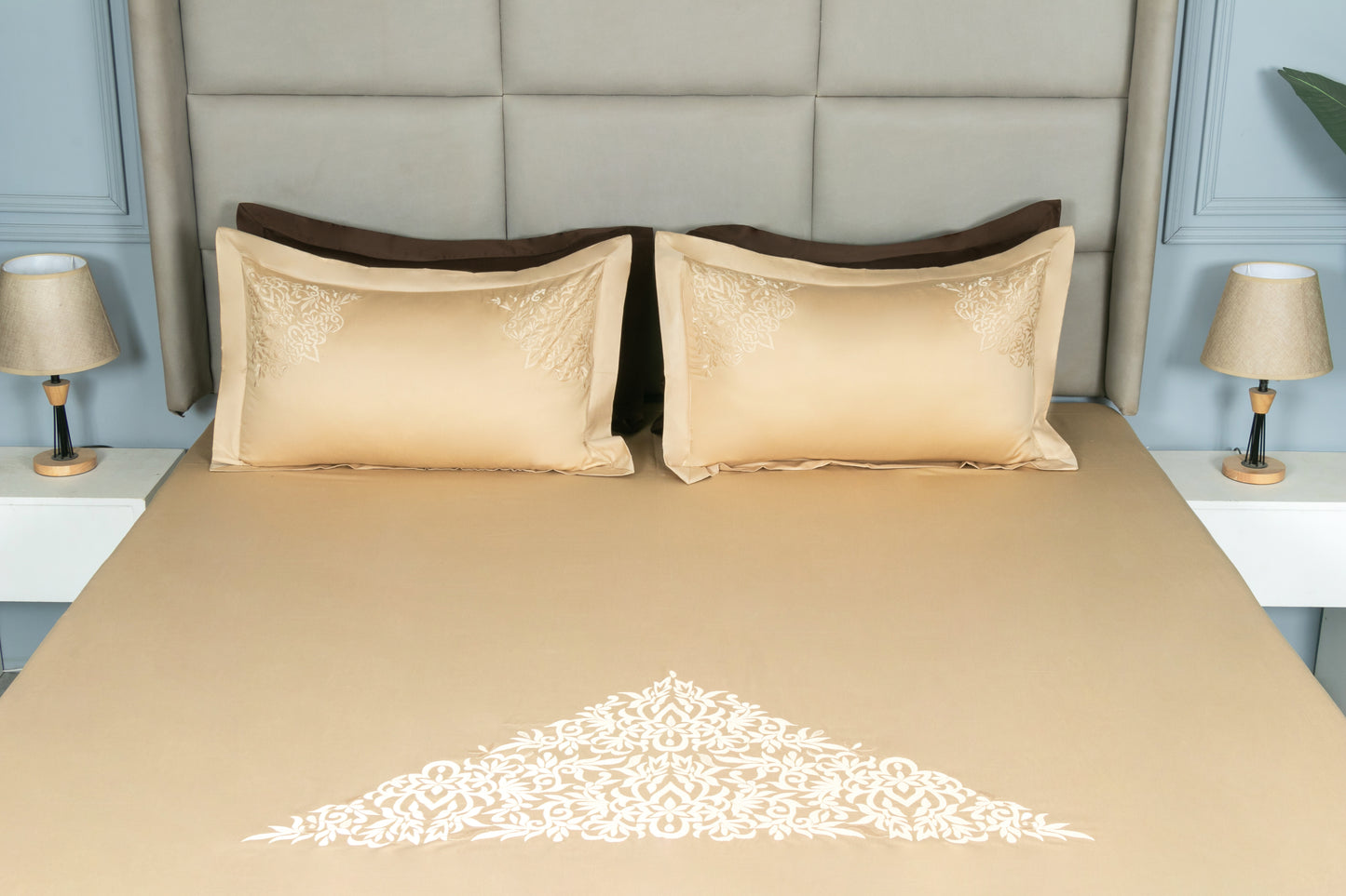 EMBROIDERY BEDSHEET 100% COTTON (3PCS) - Bedding Bliss