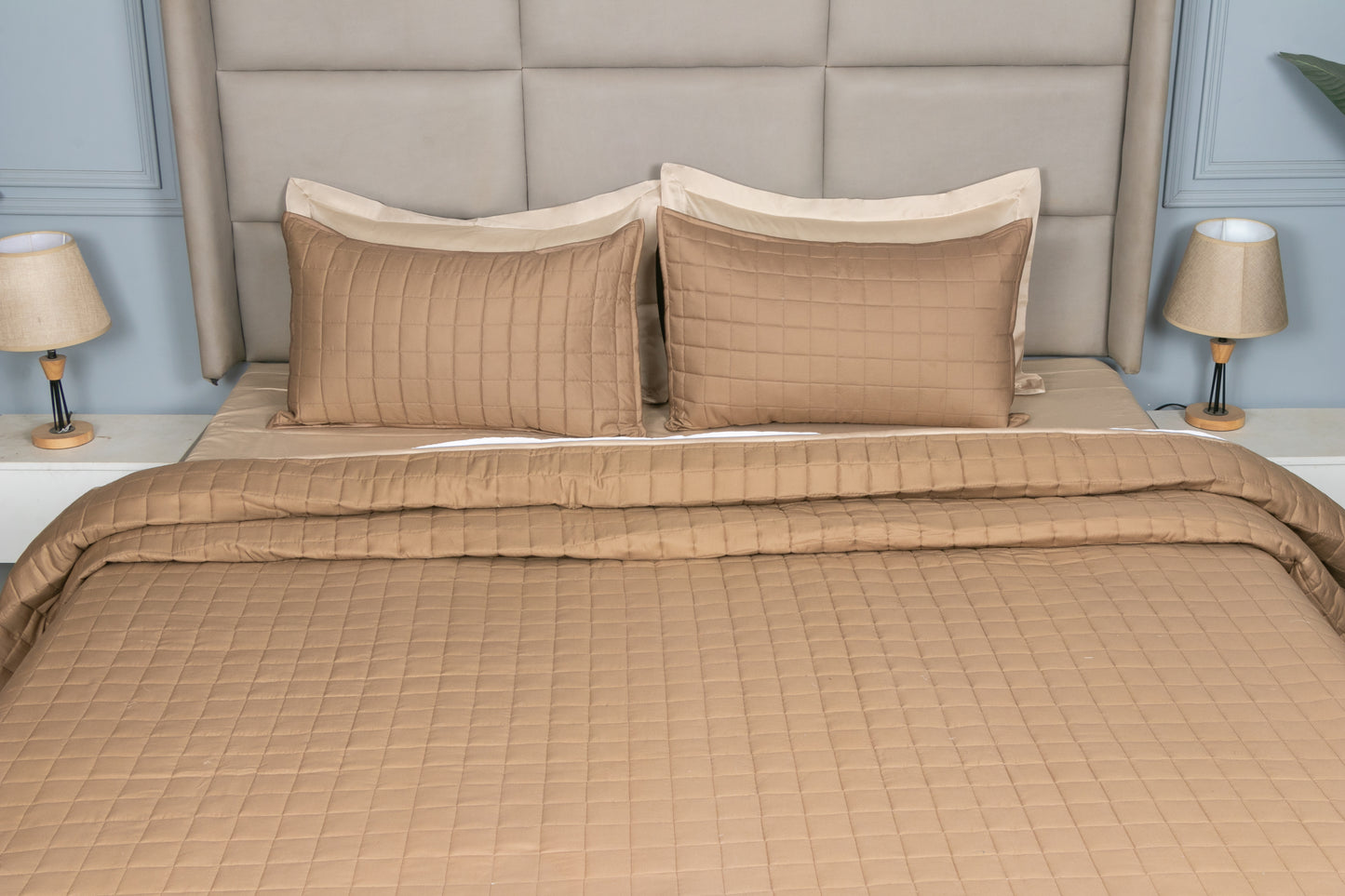 TAUPE MATRIX-QUILTED CALM (3 PCS)