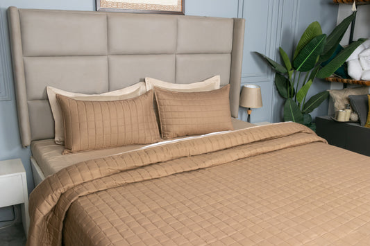 TAUPE MATRIX-QUILTED CALM (3 PCS)