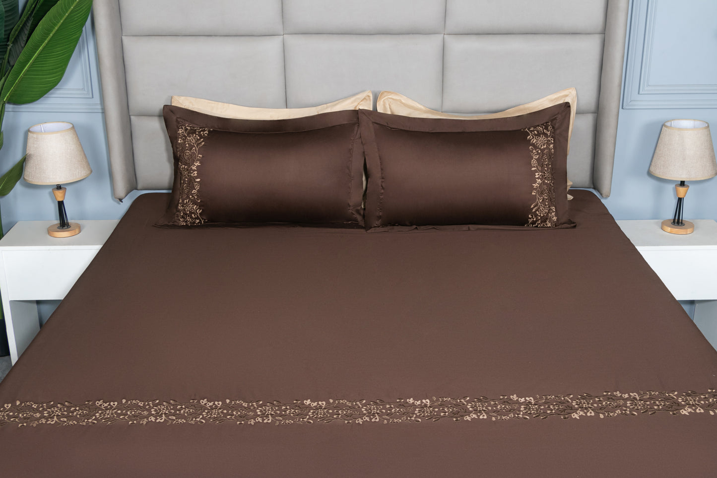 EMBROIDERY BEDSHEET 100% COTTON (3PCS)