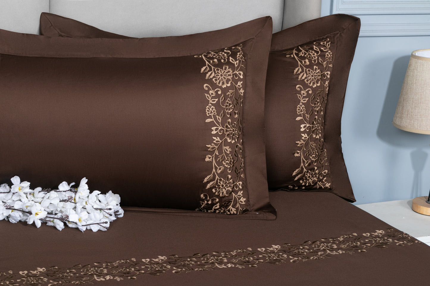 EMBROIDERY BEDSHEET 100% COTTON (3PCS)