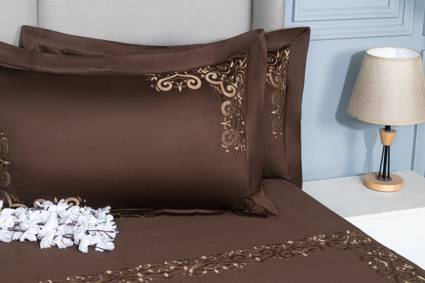 EMBROIDERY BEDSHEET 100% COTTON (3PCS)