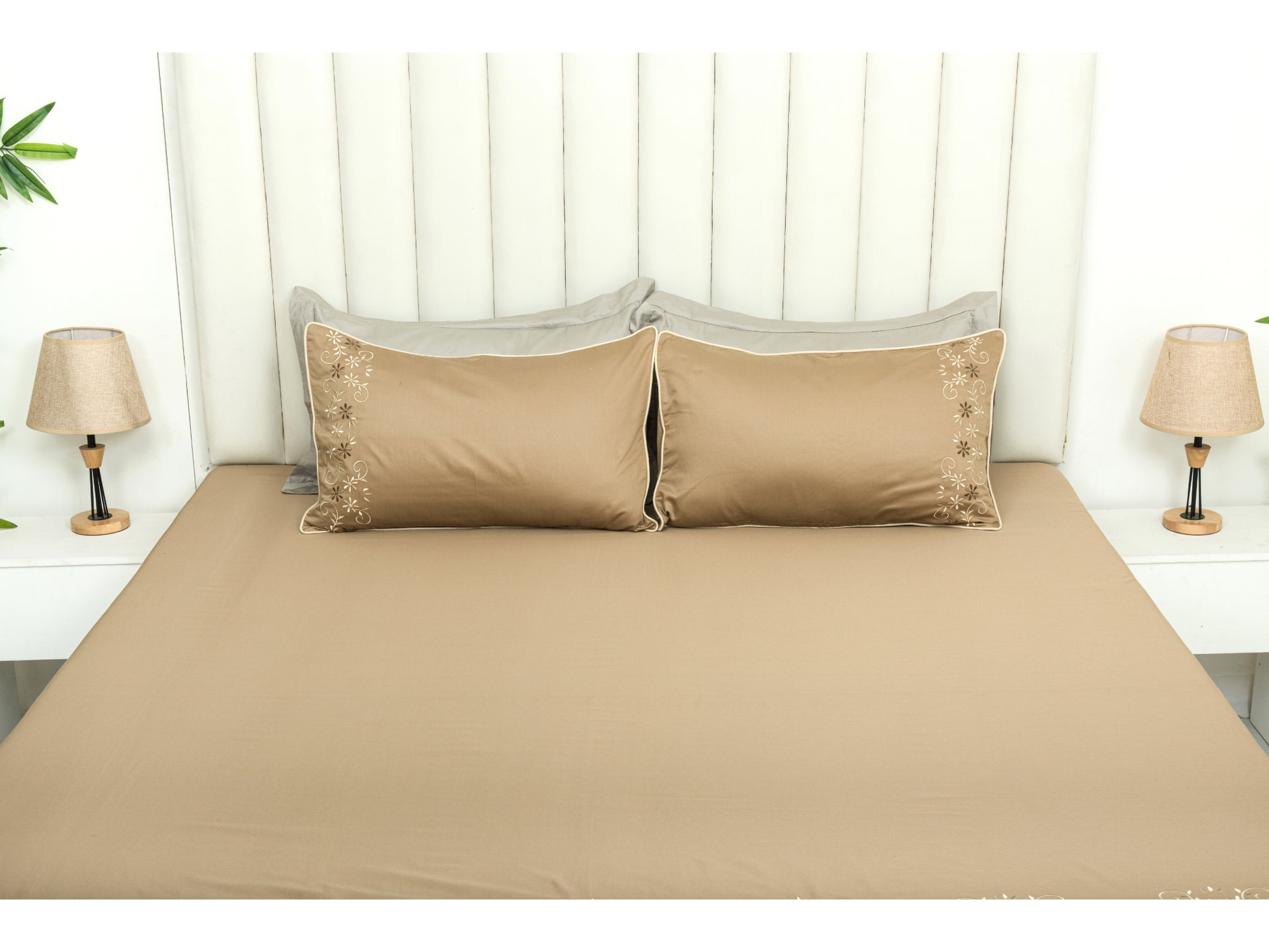 EMBROIDERY BEDSHEET 100% COTTON (3PCS) - Bedding Bliss