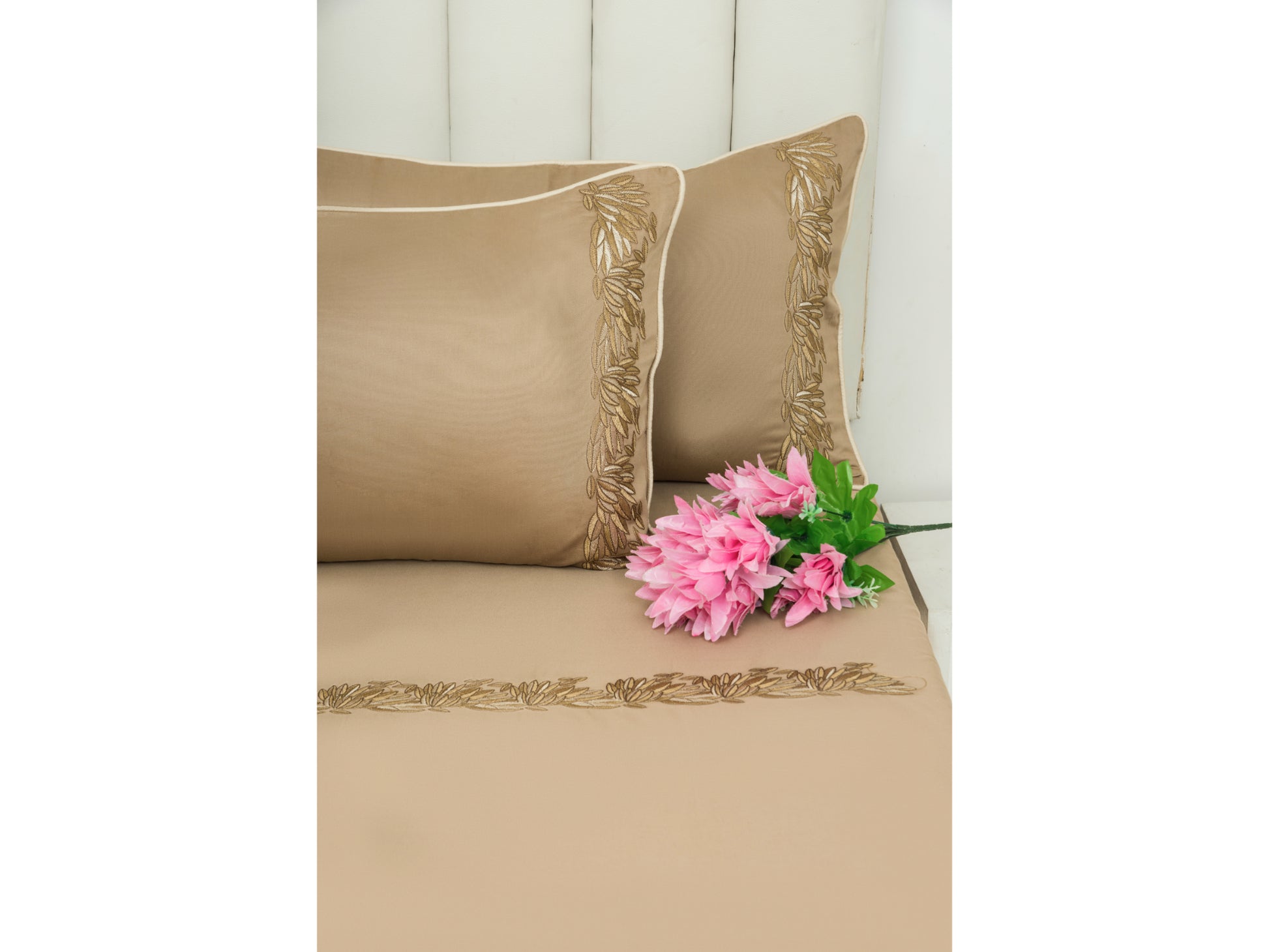 EMBROIDERY BEDSHEET 100% COTTON (3PCS) - Bedding Bliss