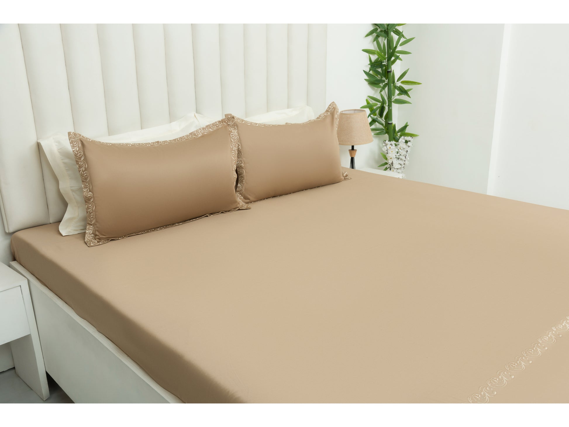 EMBROIDERY BEDSHEET 100% COTTON (3PCS) - Bedding Bliss