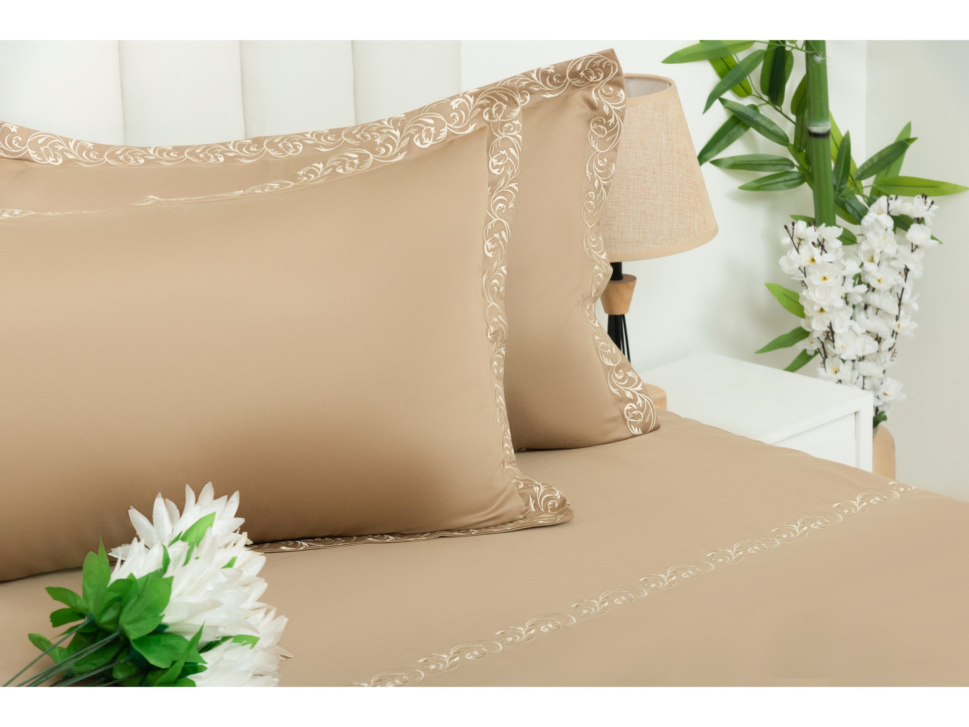 EMBROIDERY BEDSHEET 100% COTTON (3PCS) - Bedding Bliss