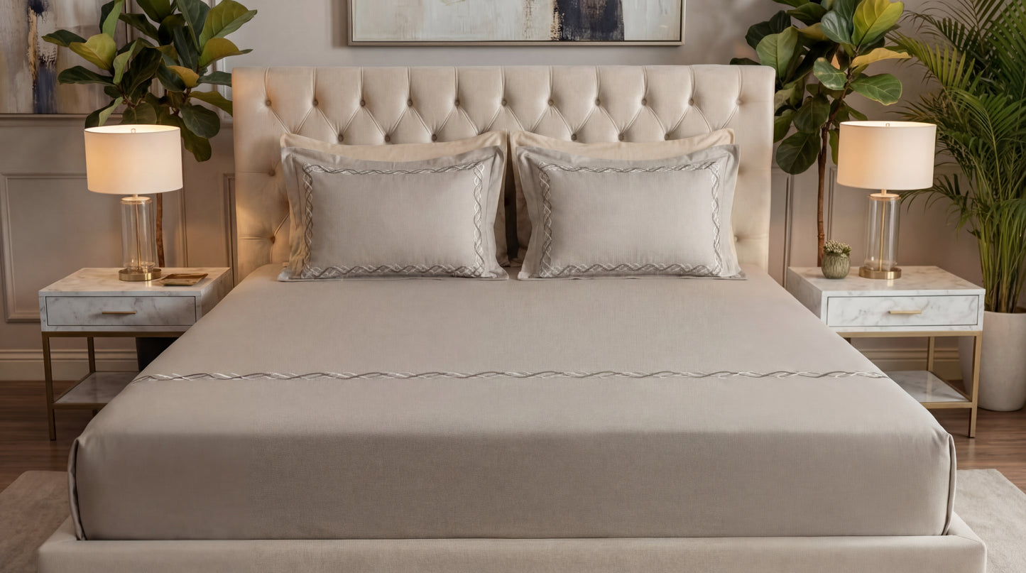 EMBROIDERY BEDSHEET 100% COTTON (3PCS)