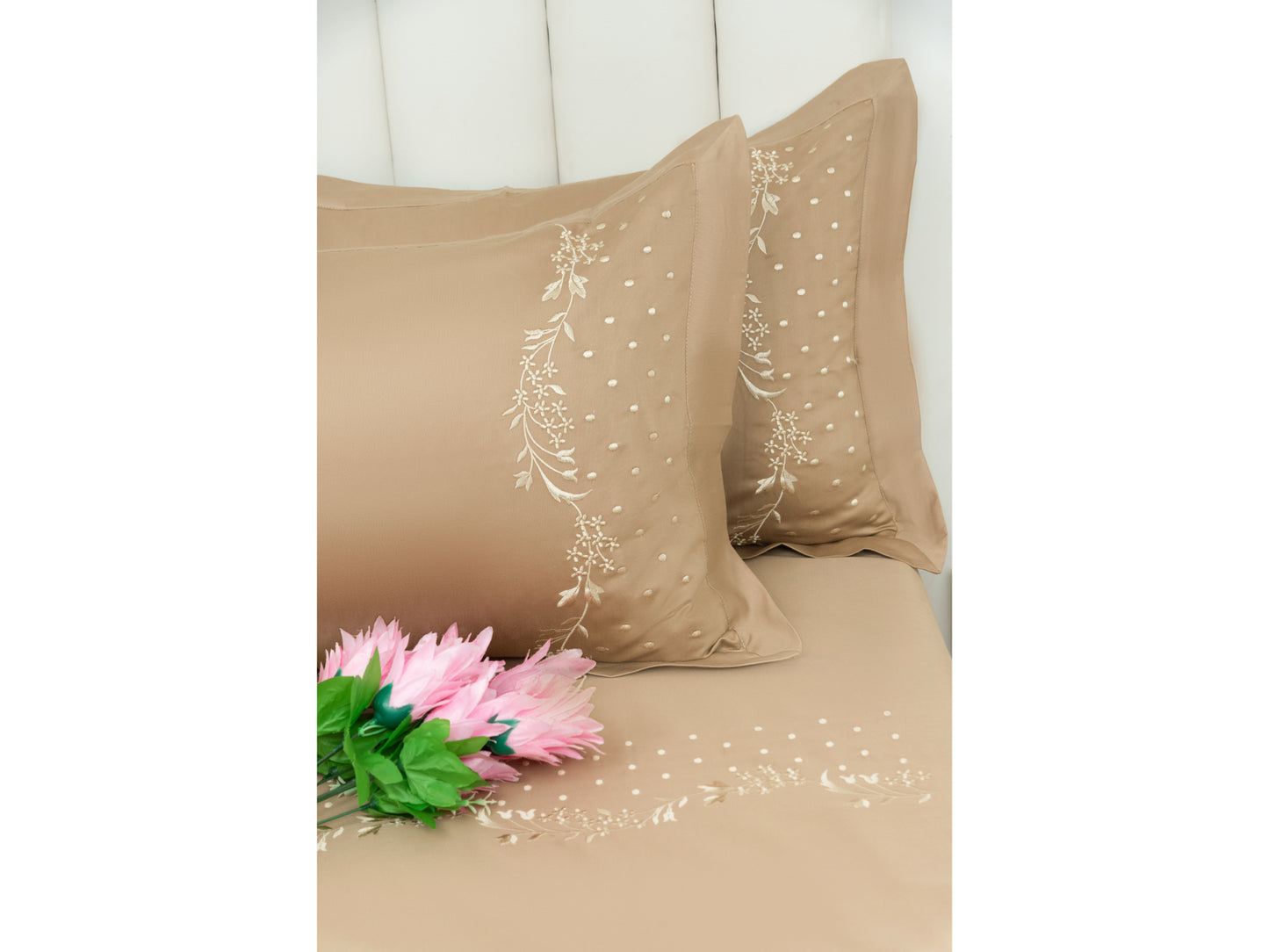 EMBROIDERY BEDSHEET 100% COTTON (3PCS) - Bedding Bliss