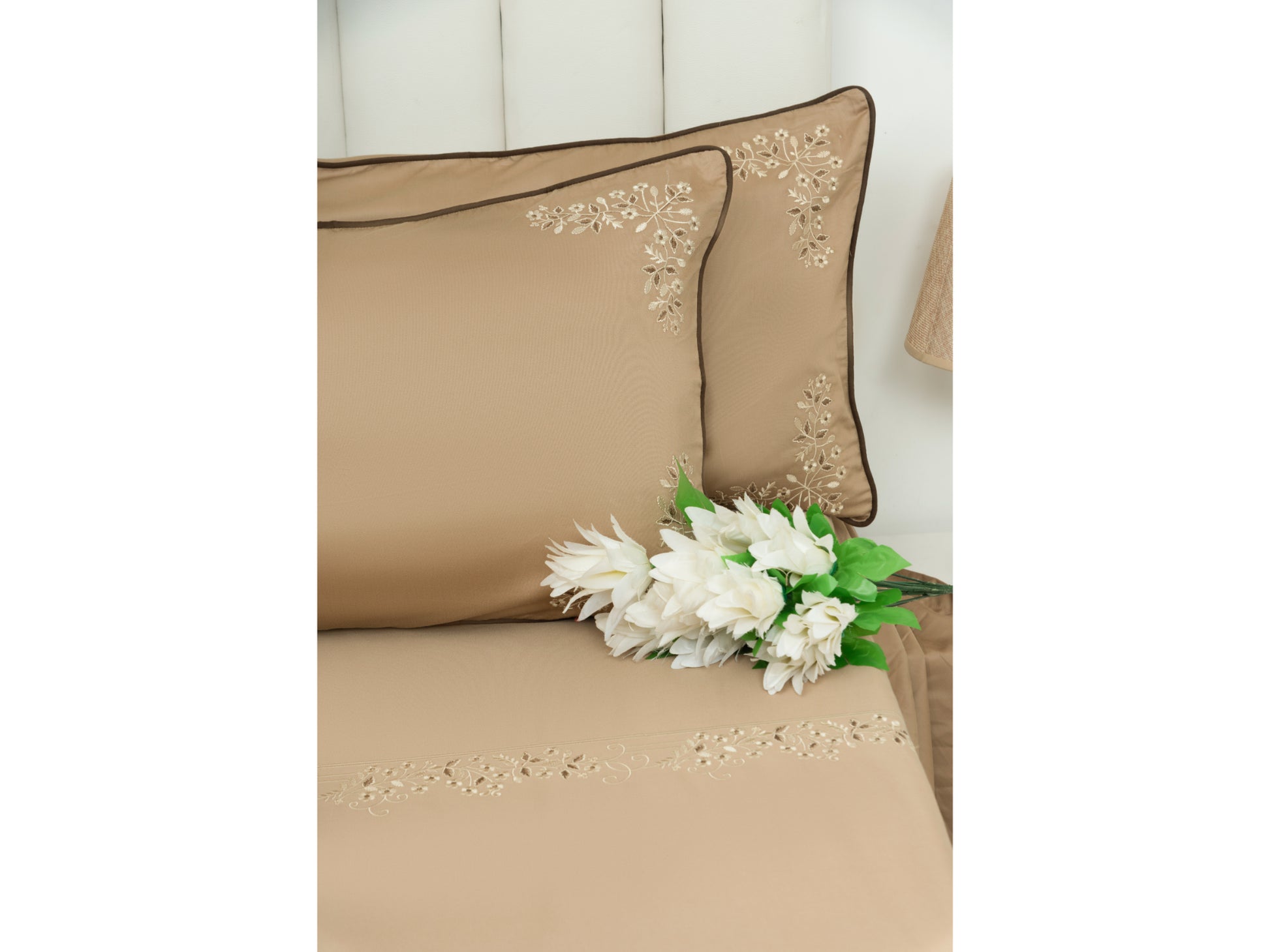 EMBROIDERY BEDSHEET 100% COTTON (3PCS) - Bedding Bliss