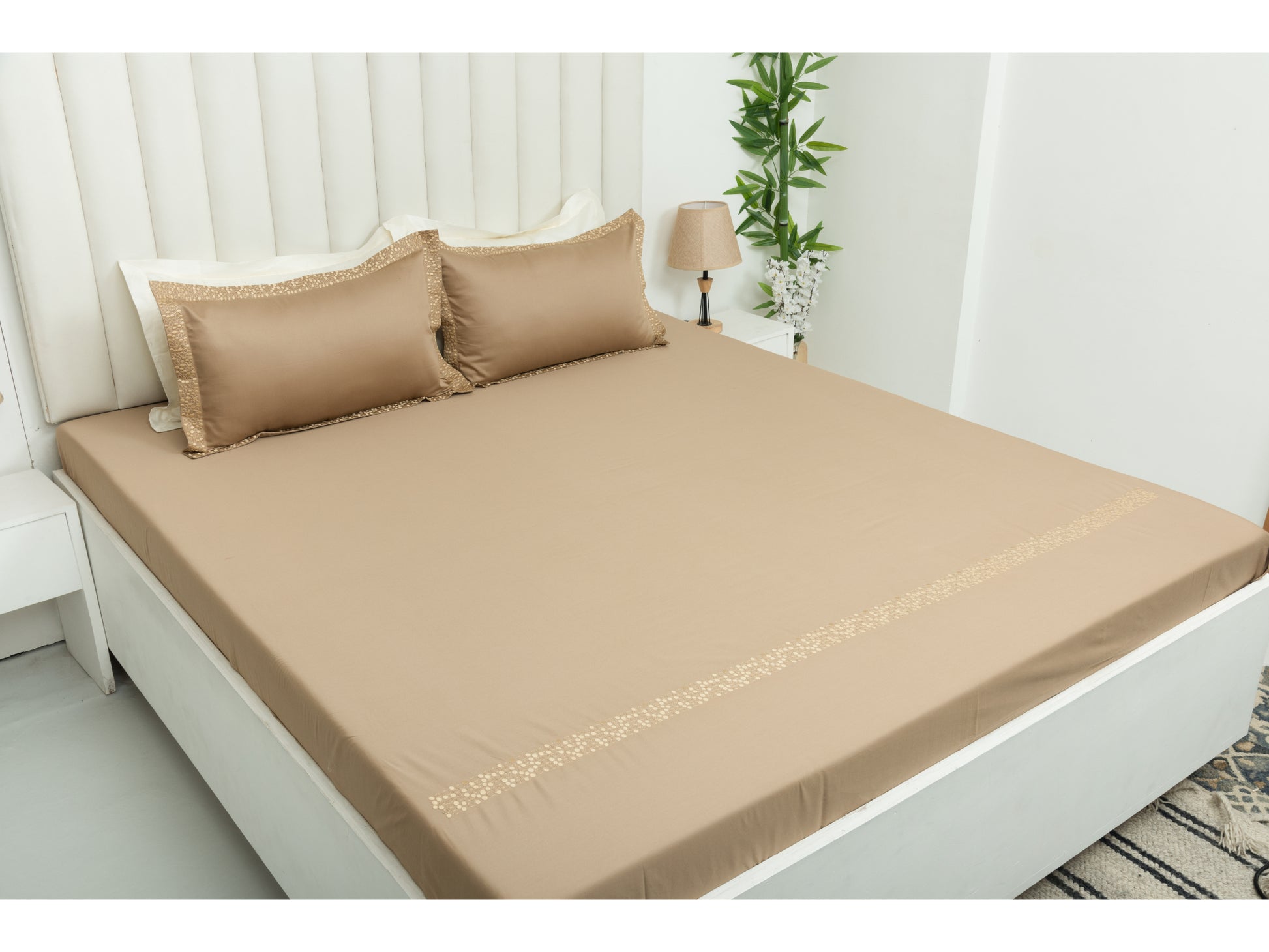 EMBROIDERY BEDSHEET 100% COTTON (3PCS) - Bedding Bliss