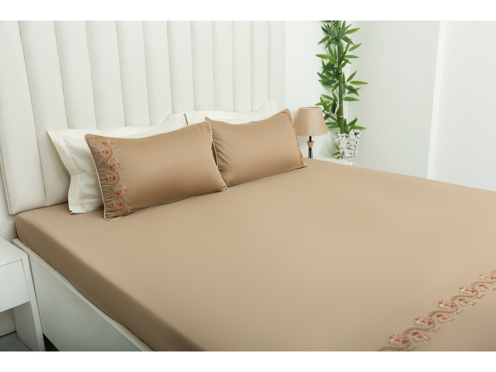 EMBROIDERY BEDSHEET 100% COTTON (3PCS) - Bedding Bliss