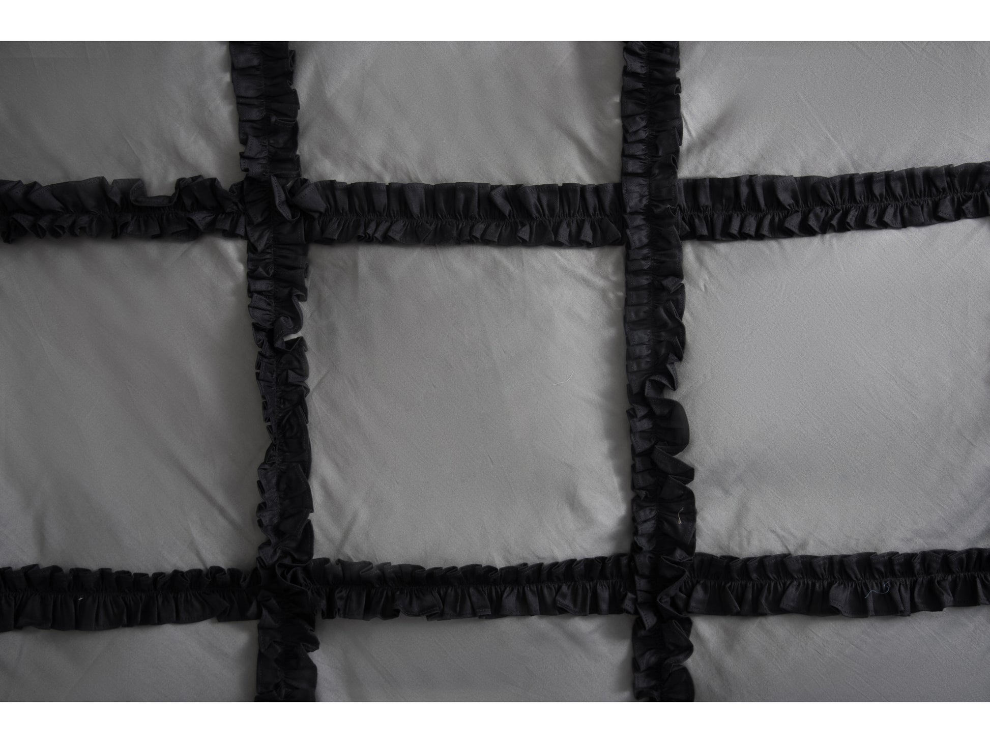 FRILLED BEDSHEET (3PCS, DARK GREY) - Bedding Bliss
