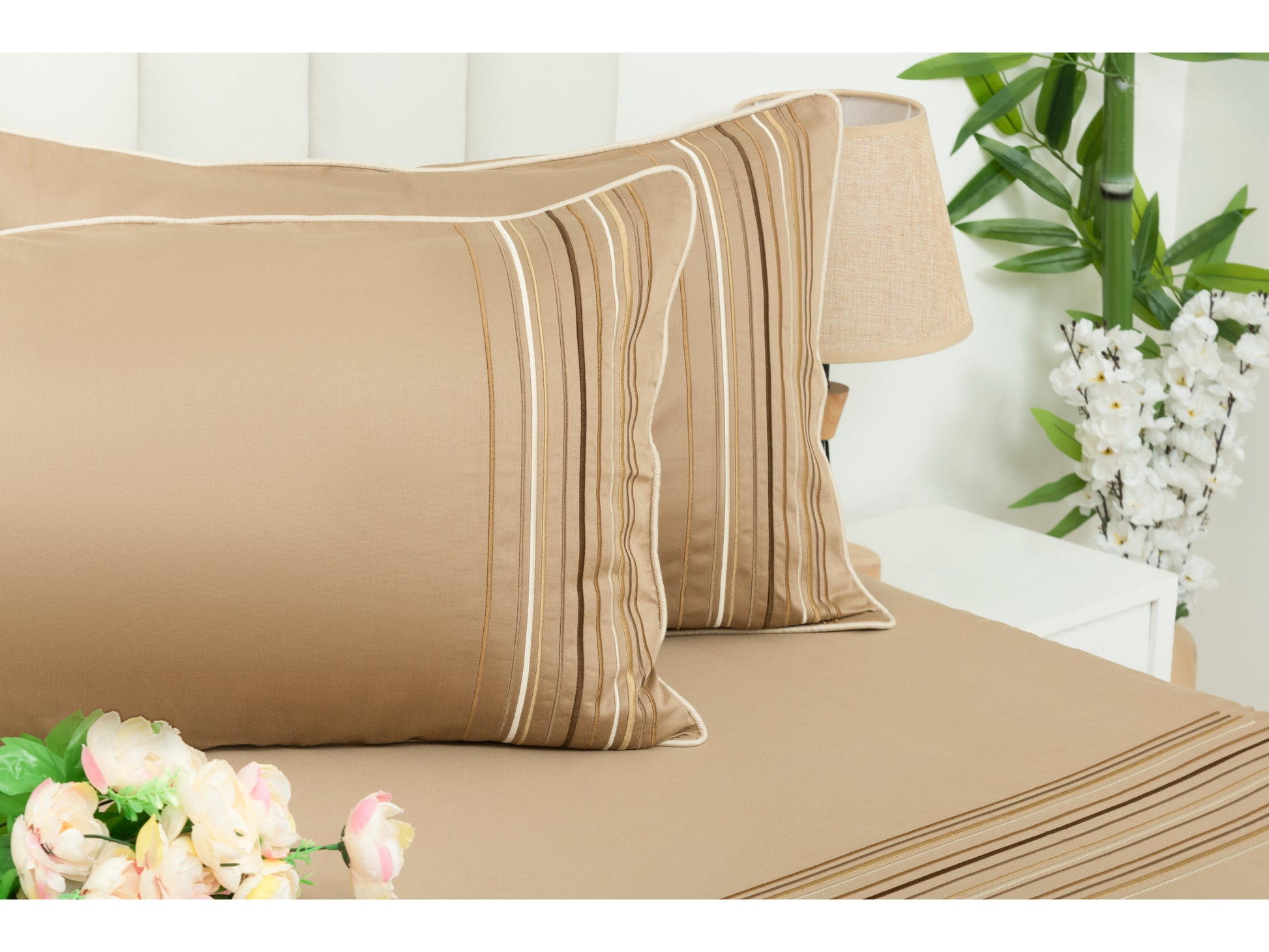 EMBROIDERY BEDSHEET 100% COTTON (3PCS) - Bedding Bliss