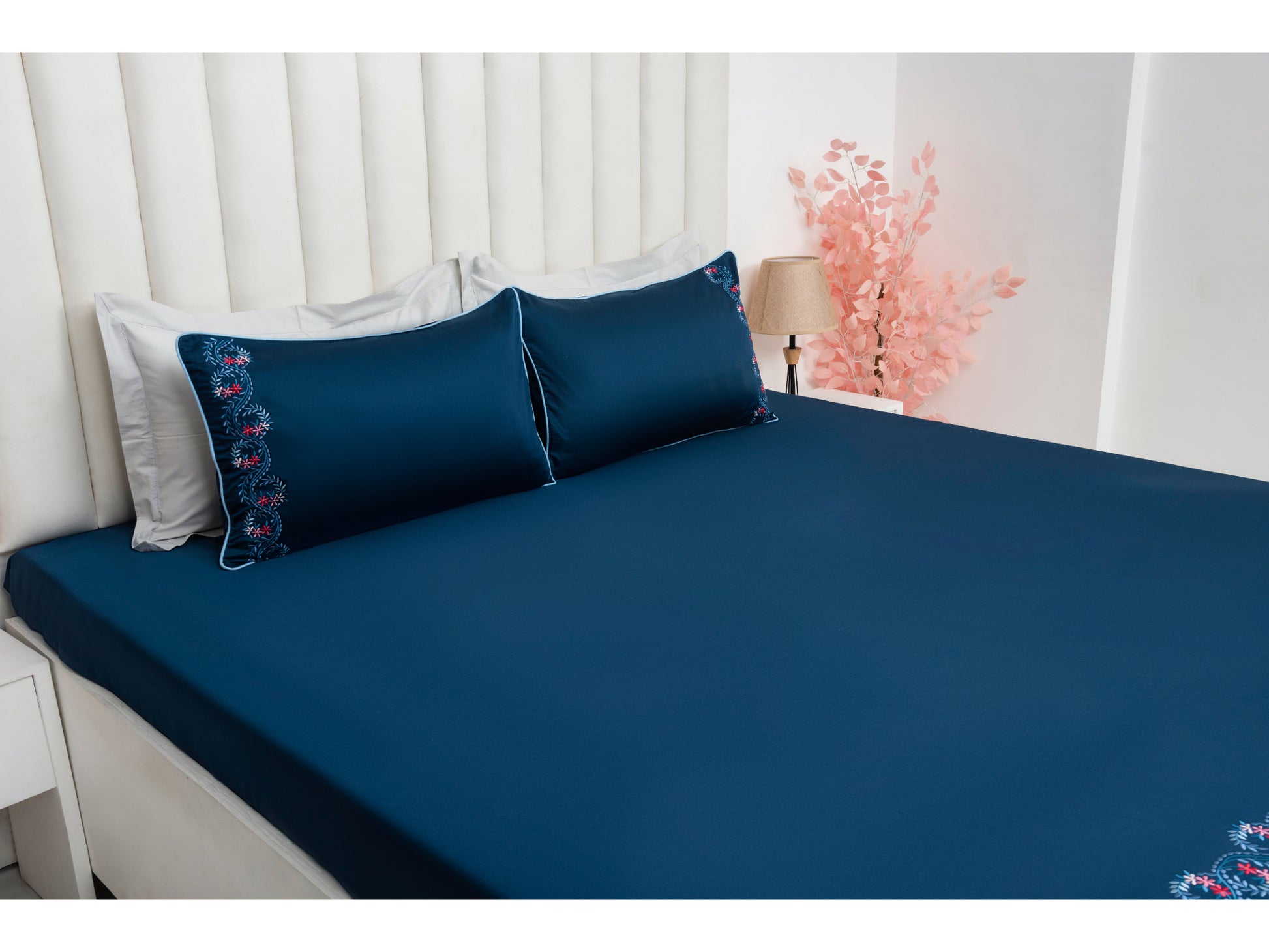 EMBROIDERY BEDSHEET 100% COTTON (3PCS) - Bedding Bliss