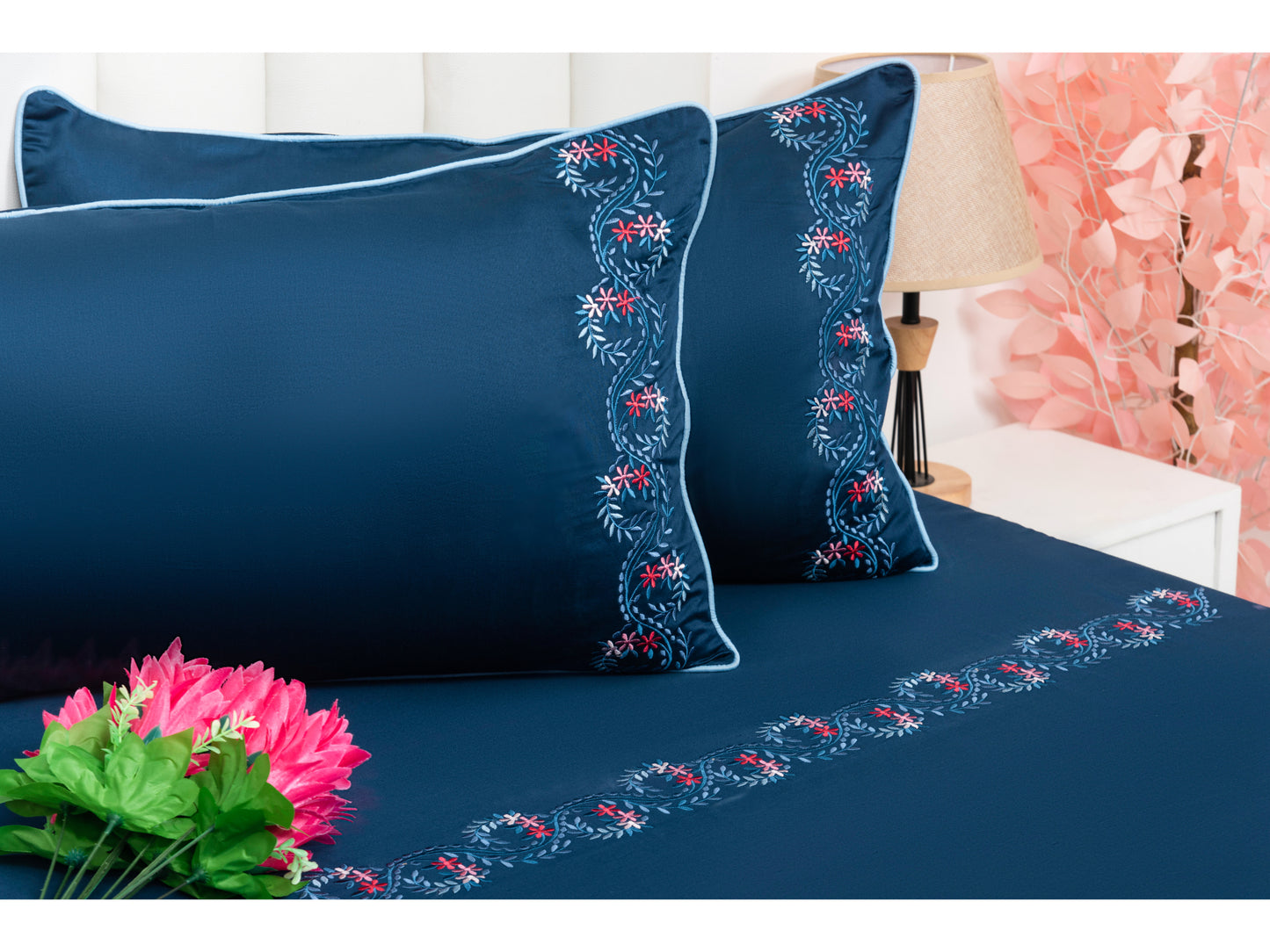 EMBROIDERY BEDSHEET 100% COTTON (3PCS)