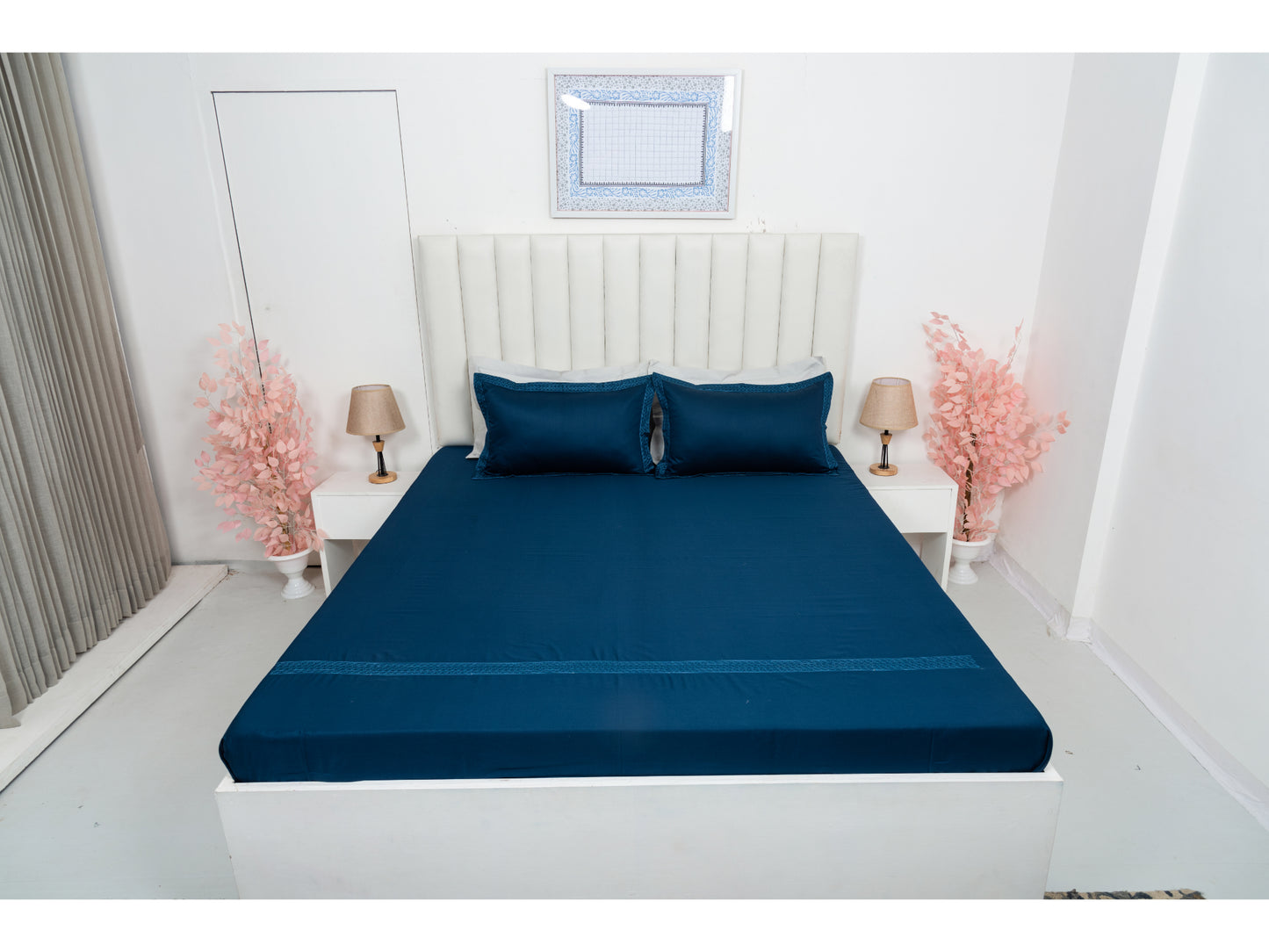 EMBROIDERY BEDSHEET 100% COTTON (3PCS) - Bedding Bliss