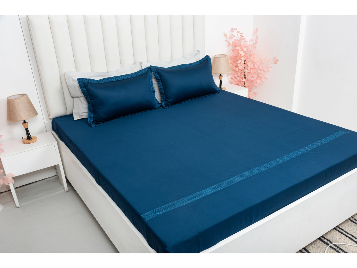 EMBROIDERY BEDSHEET 100% COTTON (3PCS) - Bedding Bliss