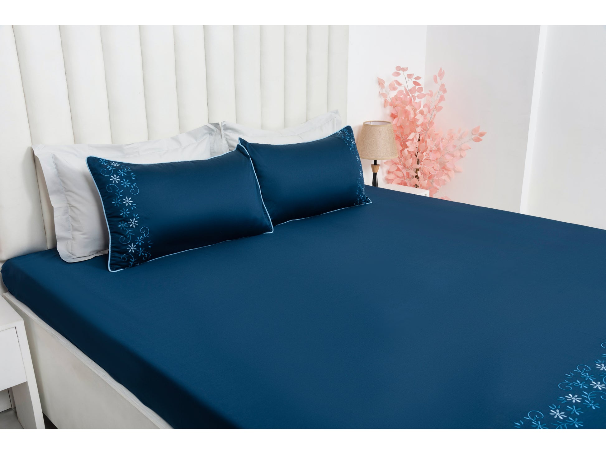 EMBROIDERY BEDSHEET 100% COTTON (3PCS) - Bedding Bliss