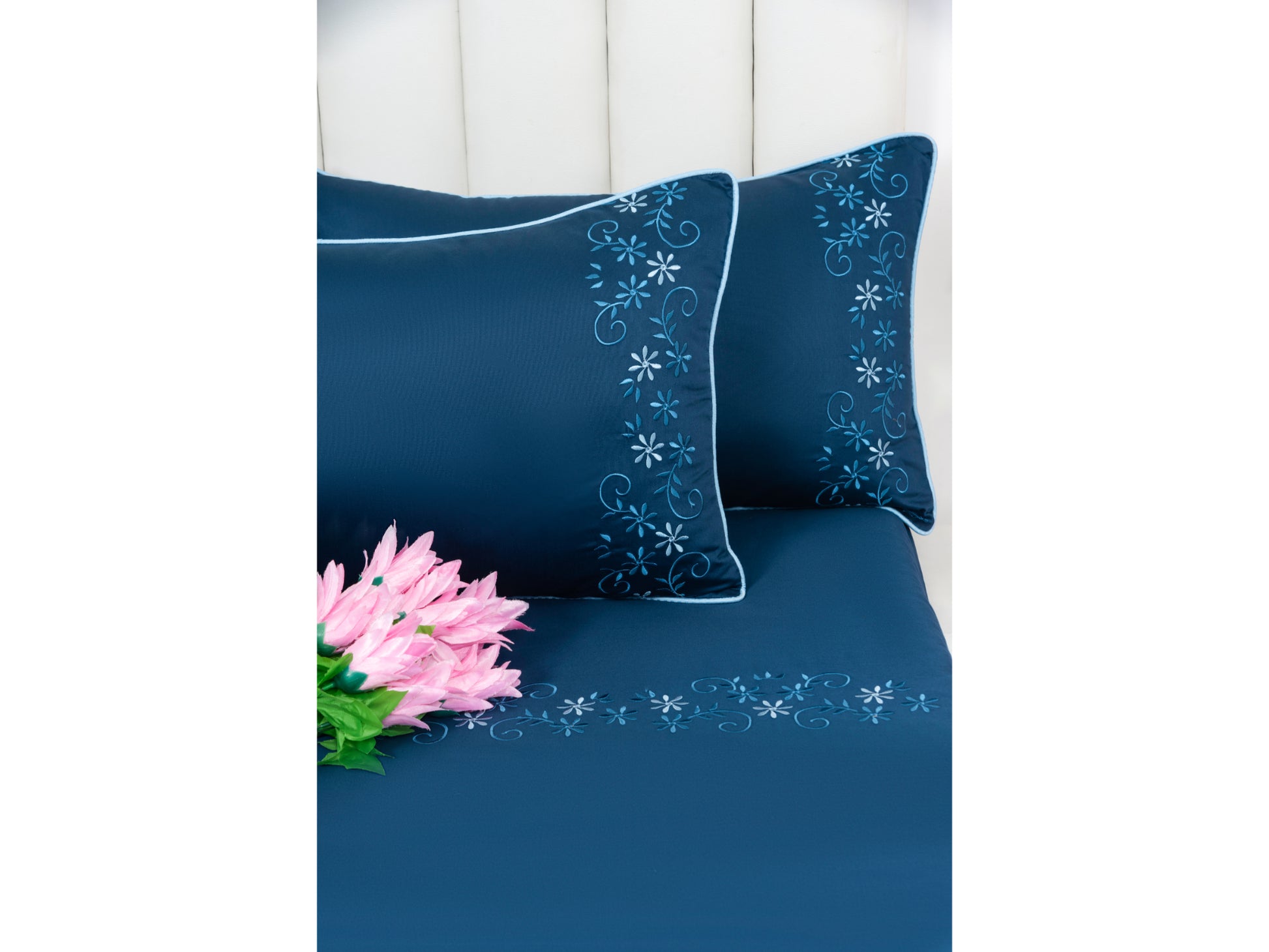 EMBROIDERY BEDSHEET 100% COTTON (3PCS) - Bedding Bliss
