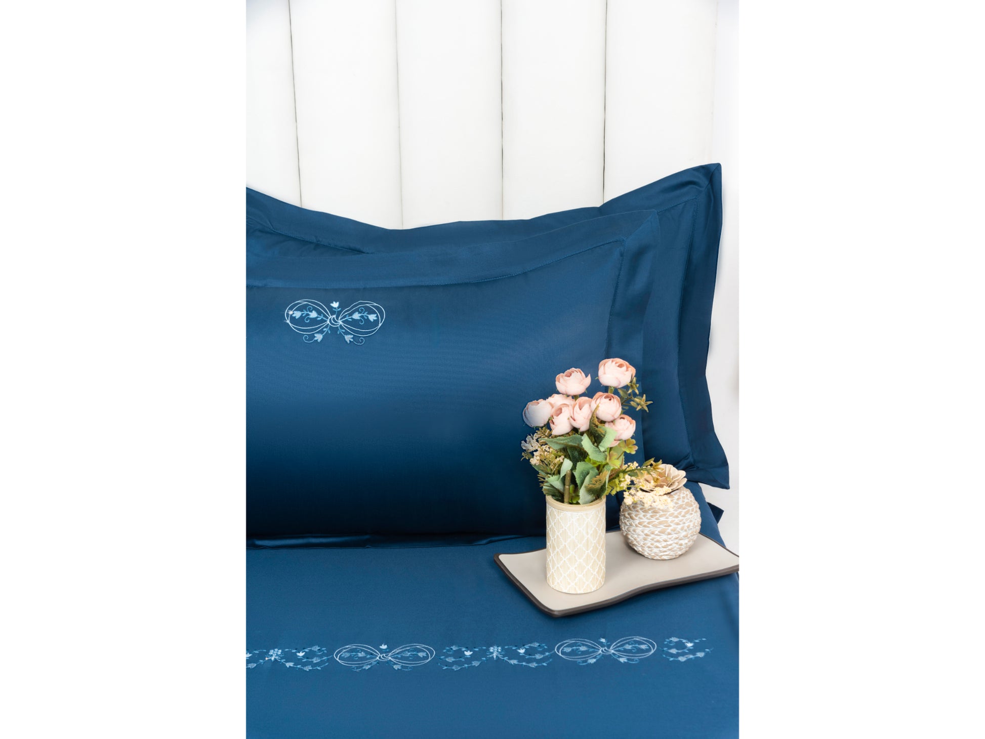 EMBROIDERY BEDSHEET 100% COTTON (3PCS) - Bedding Bliss