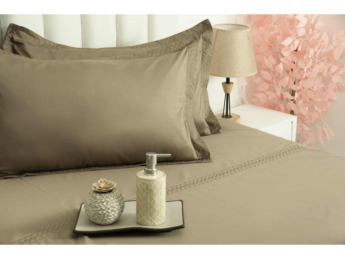 EMBROIDERY BEDSHEET 100% COTTON (3PCS) - Bedding Bliss