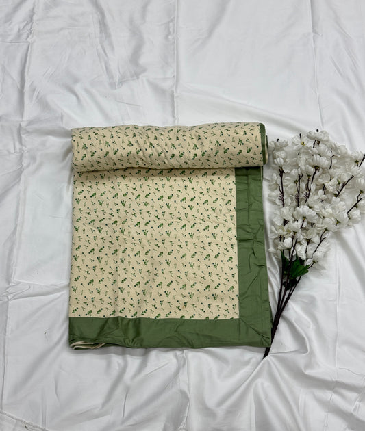PURE COTTON SINGLE LAYER DOHOR (LIGHT GREEN) - Bedding Bliss