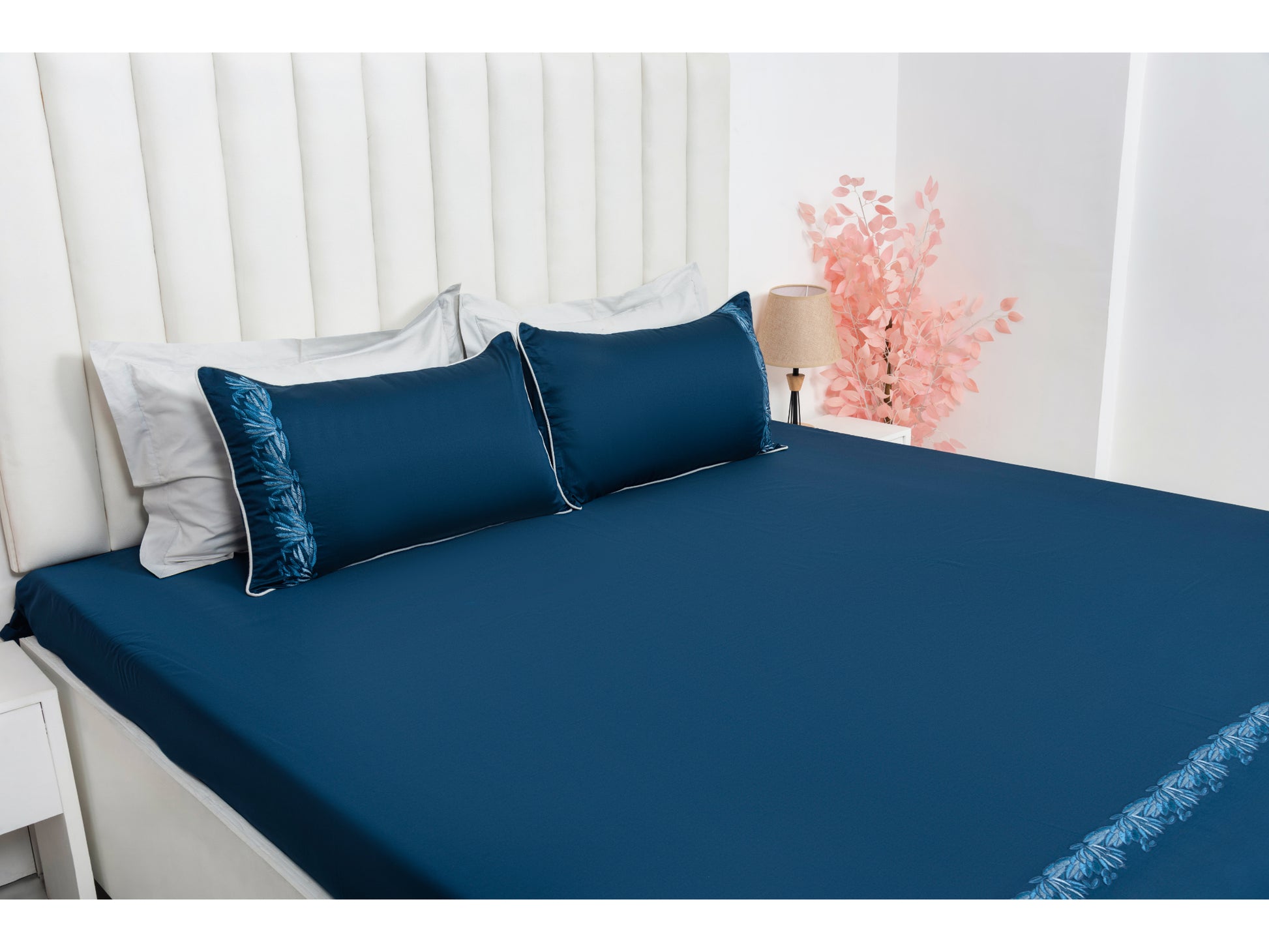 EMBROIDERY BEDSHEET 100% COTTON (3PCS) - Bedding Bliss