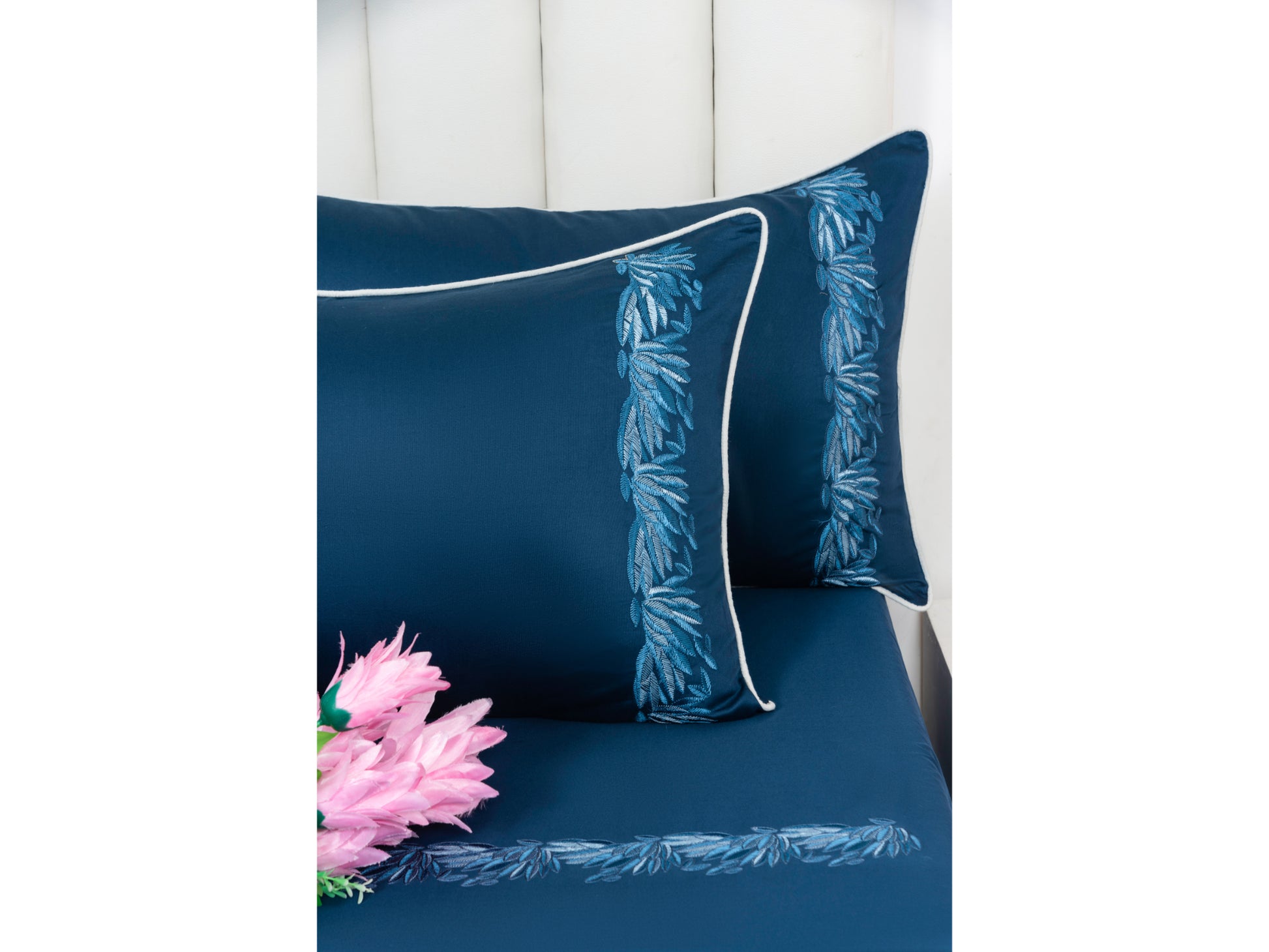 EMBROIDERY BEDSHEET 100% COTTON (3PCS) - Bedding Bliss