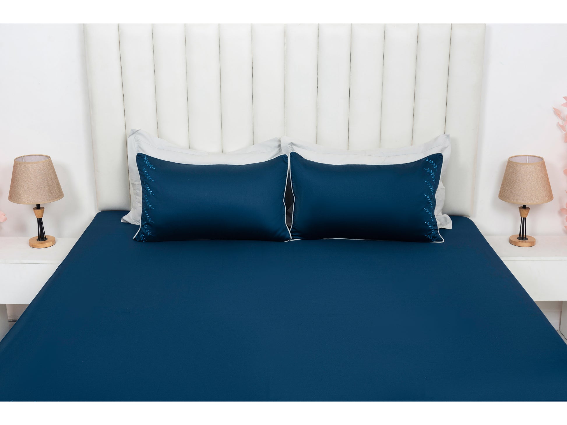 EMBROIDERY BEDSHEET 100% COTTON (3PCS) - Bedding Bliss