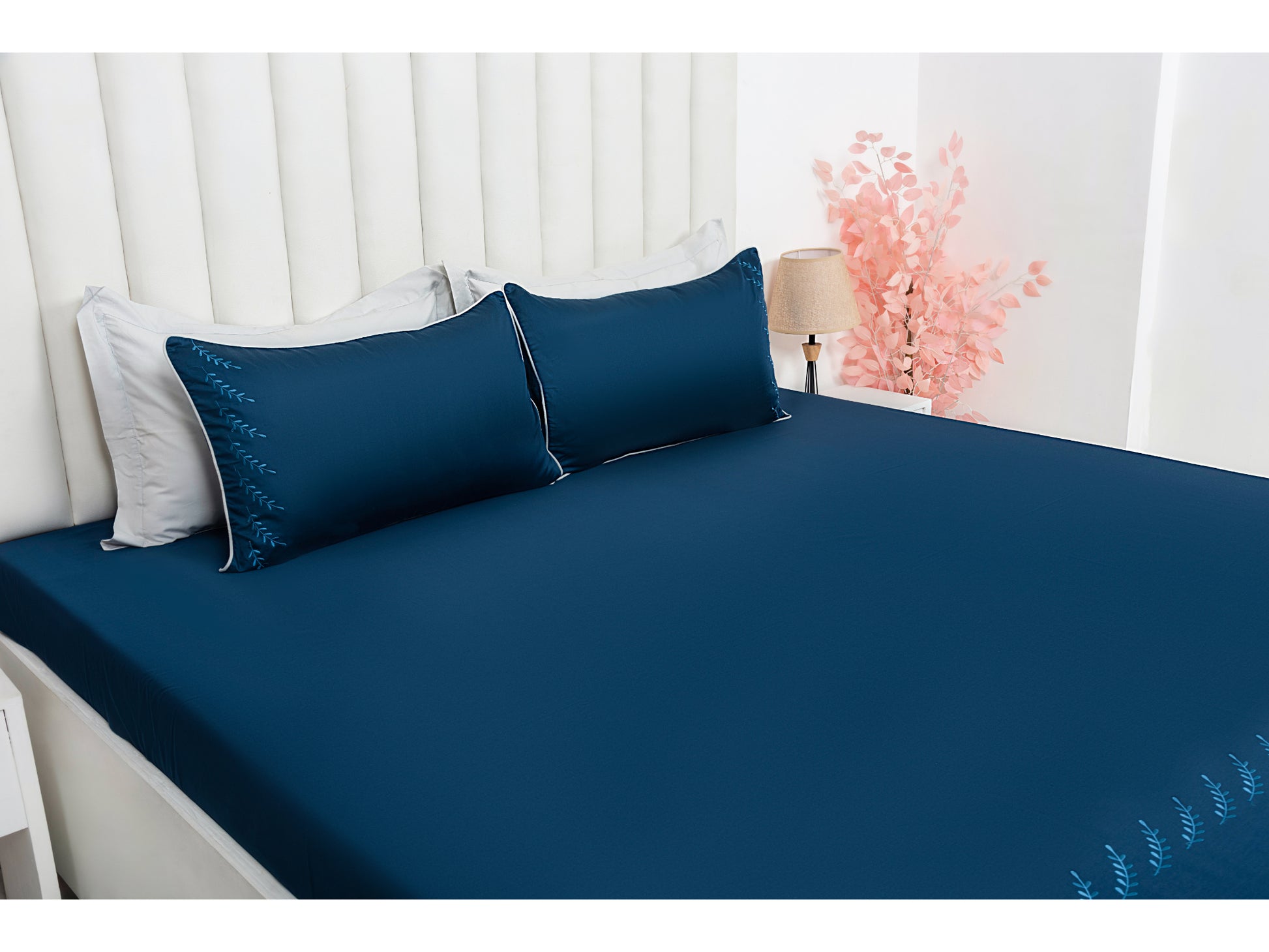 EMBROIDERY BEDSHEET 100% COTTON (3PCS) - Bedding Bliss