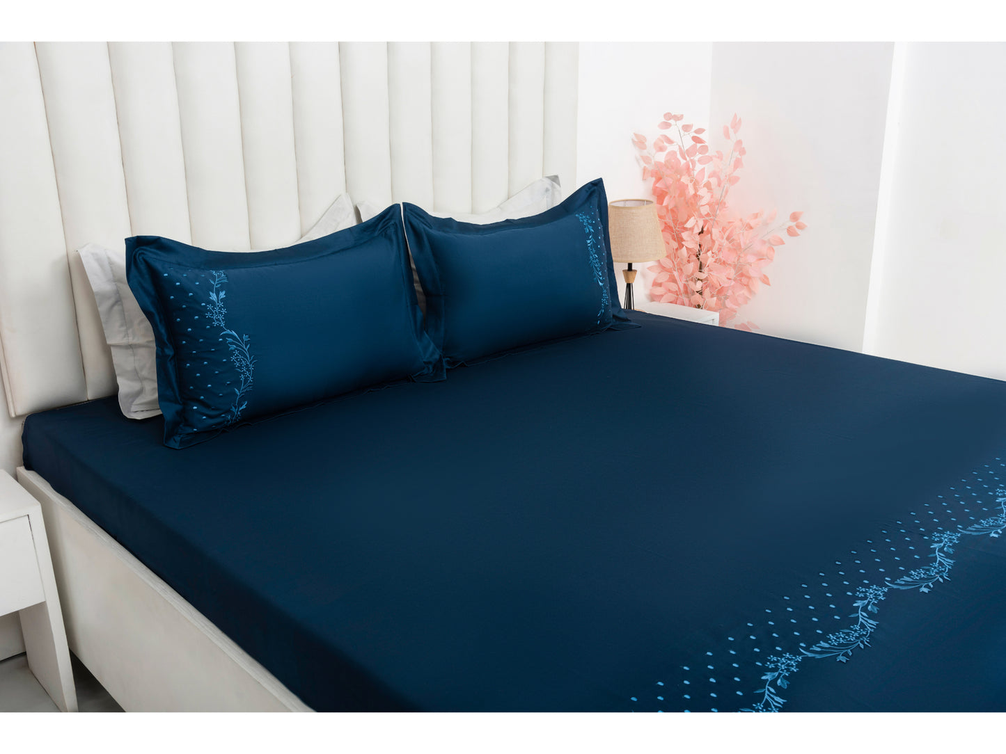 EMBROIDERY BEDSHEET 100% COTTON (3PCS) - Bedding Bliss
