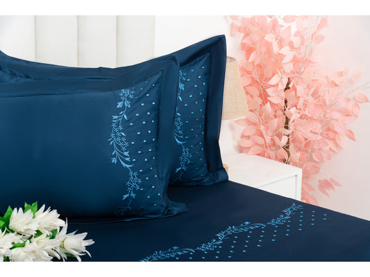 EMBROIDERY BEDSHEET 100% COTTON (3PCS) - Bedding Bliss