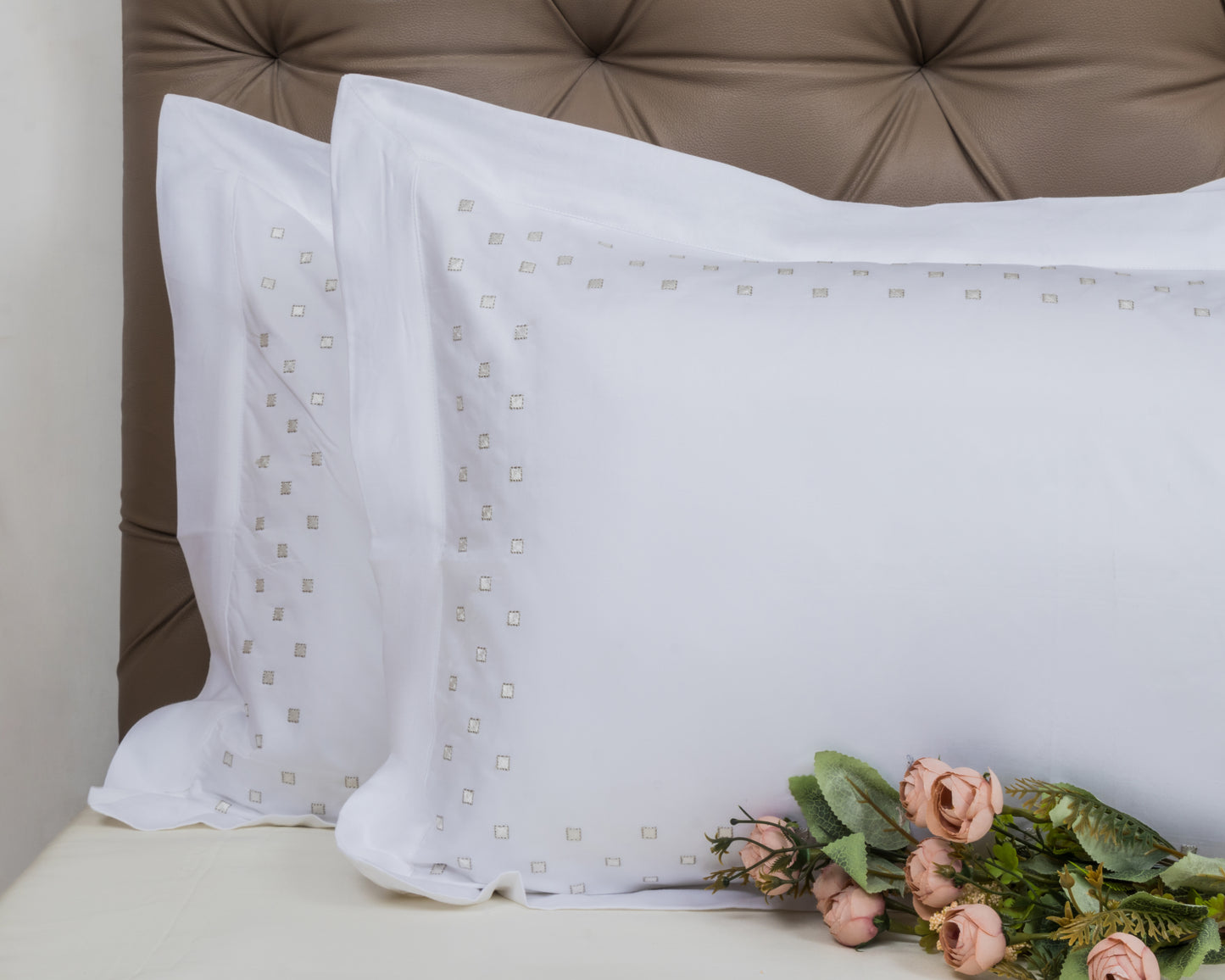 EMBROIDERY PILLOW COVER 100% COTTON (2PCS)