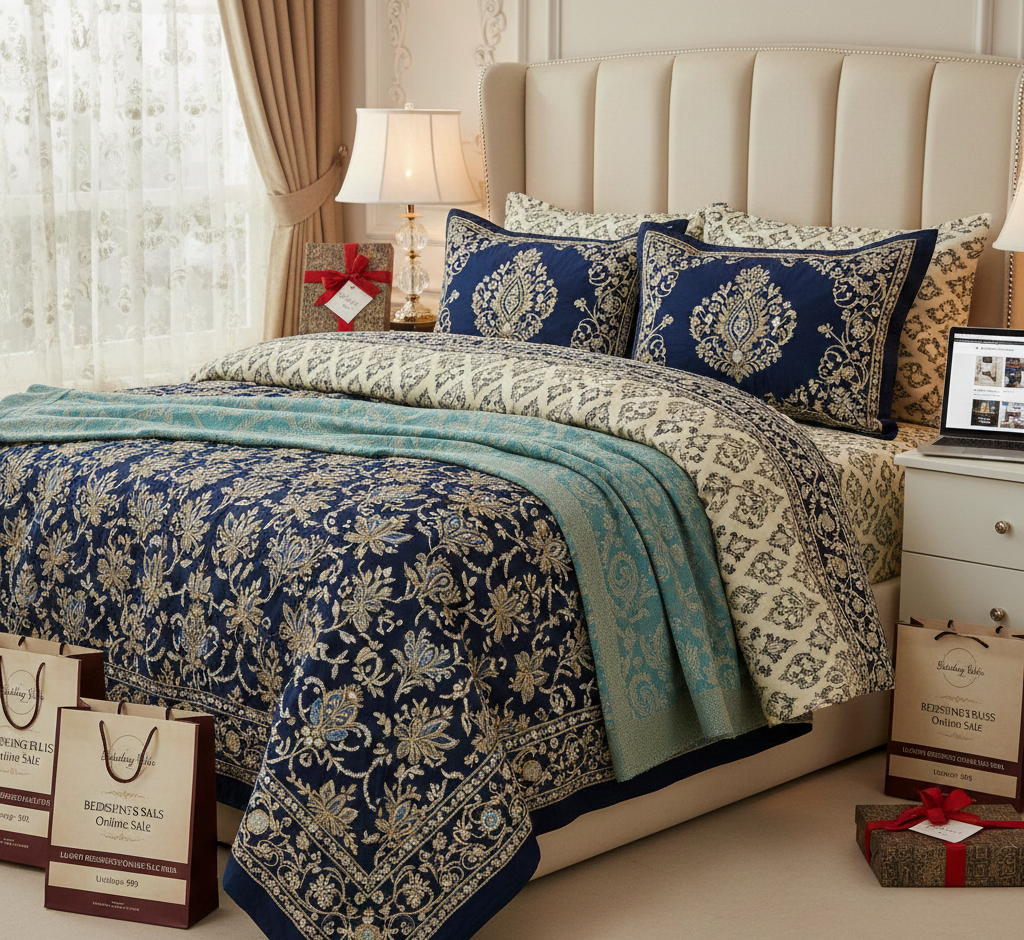 Buy Embroidered Bedsheets Online in India at Best Prices