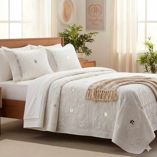 Embroidery Bedsheet: Redefine Your Bedroom Luxury with Elegant Handcrafted Designs