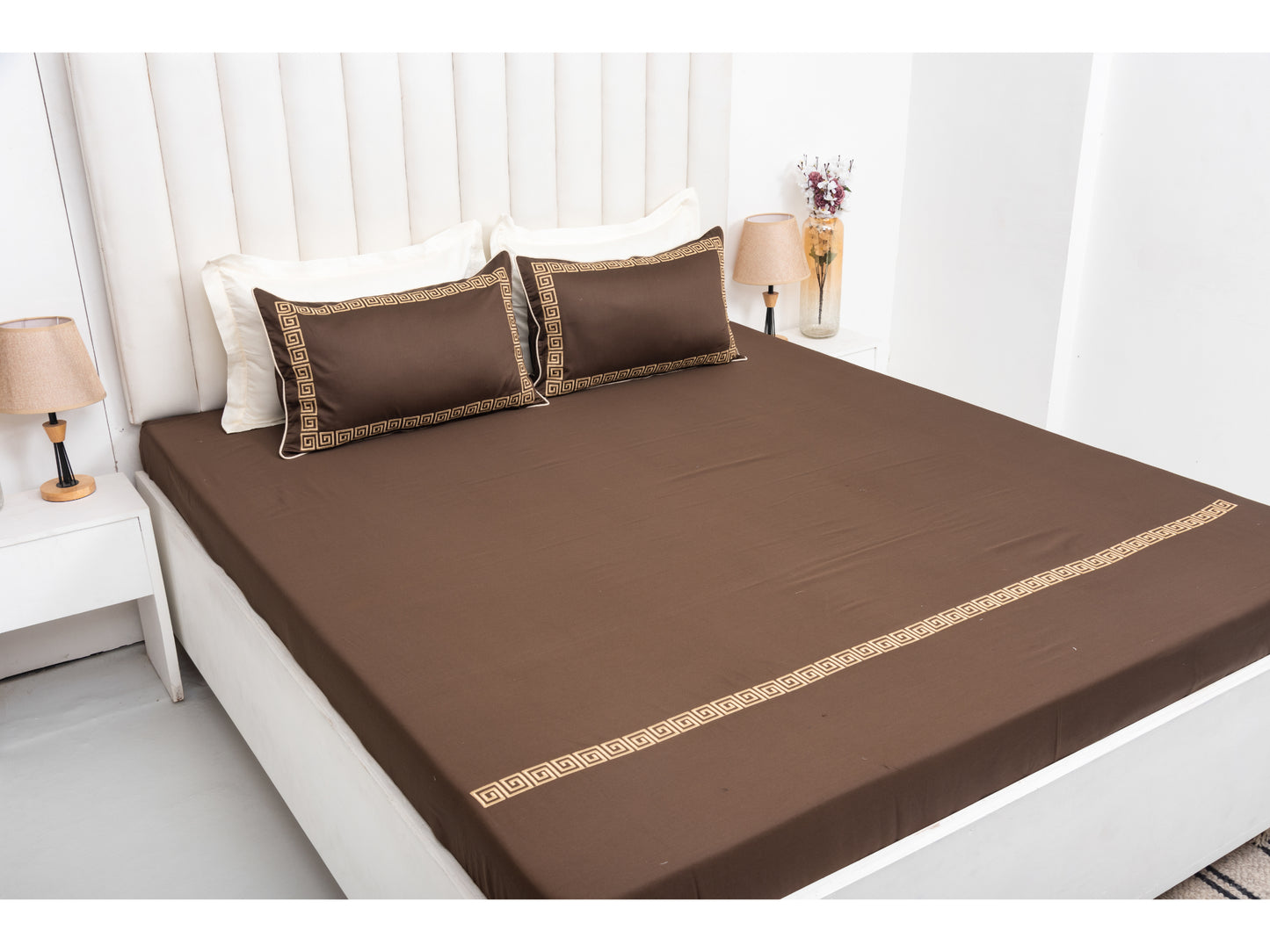 EMBROIDERY BEDSHEET 100% COTTON (3PCS)