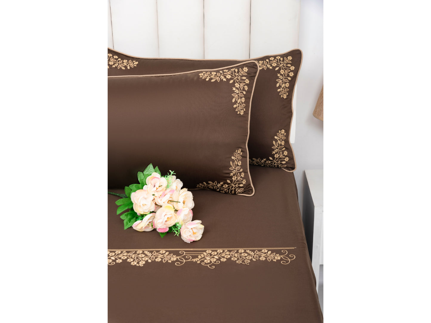 EMBROIDERY BEDSHEET 100% COTTON (3PCS)