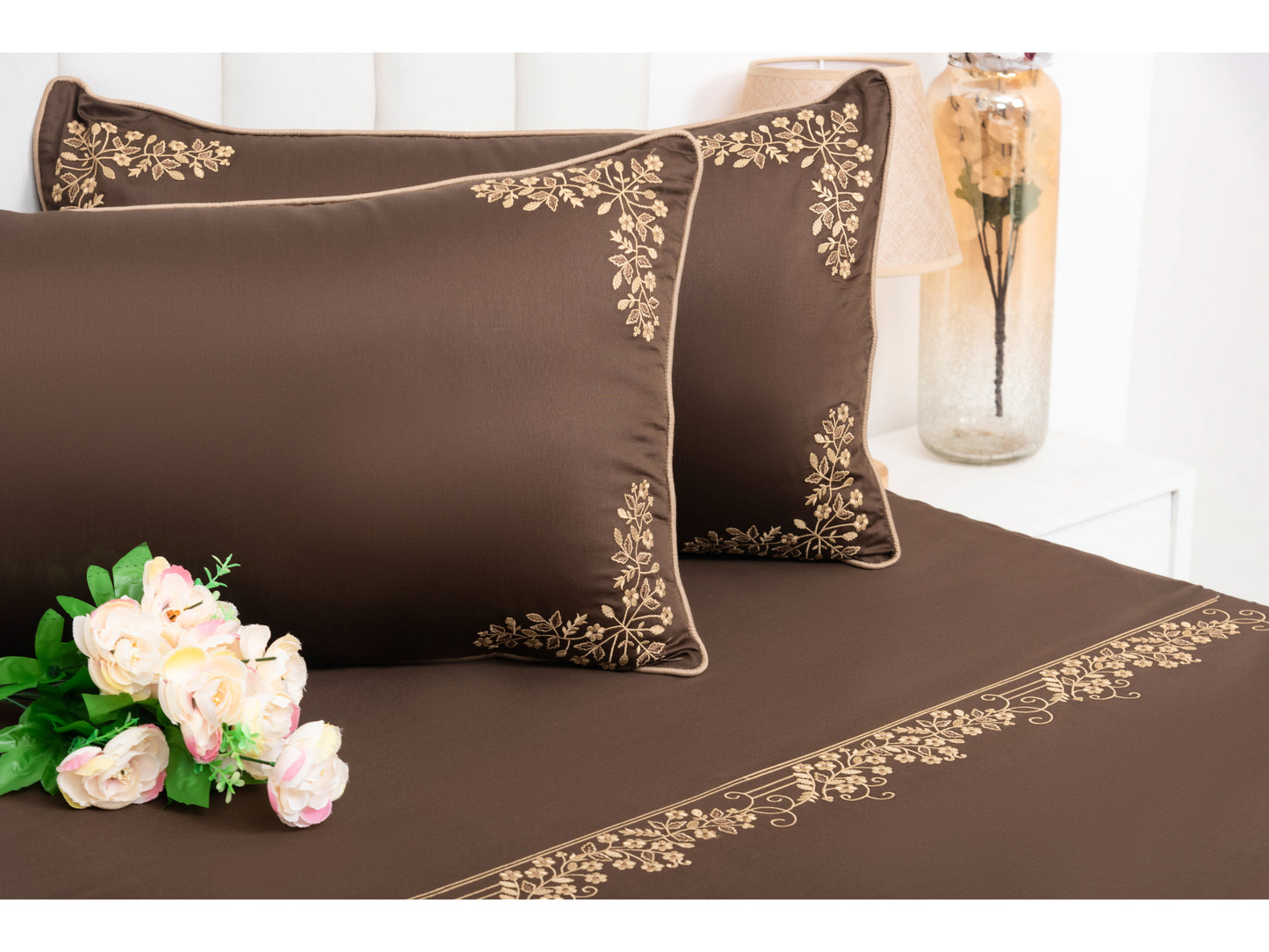 EMBROIDERY BEDSHEET 100% COTTON (3PCS)