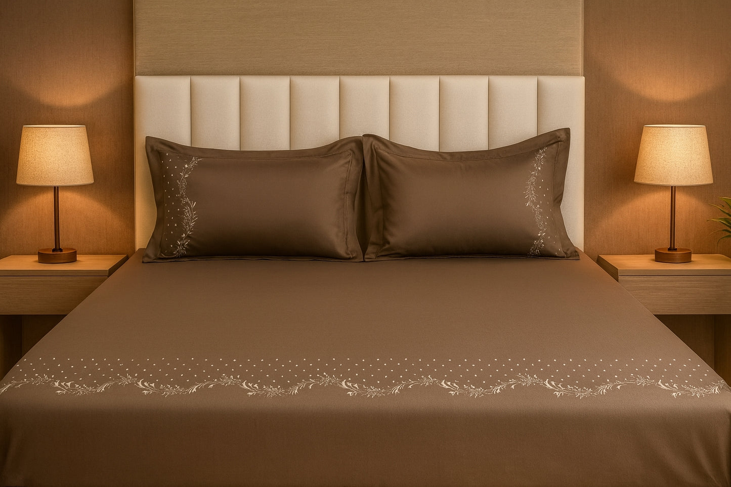 EMBROIDERY BEDSHEET 100% COTTON (3PCS)