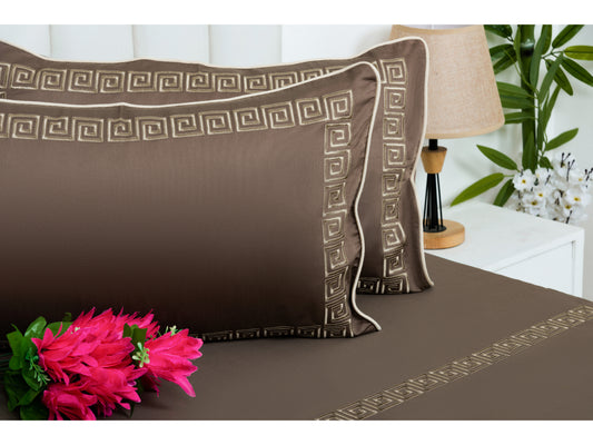 EMBROIDERY BEDSHEET 100% COTTON (3PCS) - Bedding Bliss