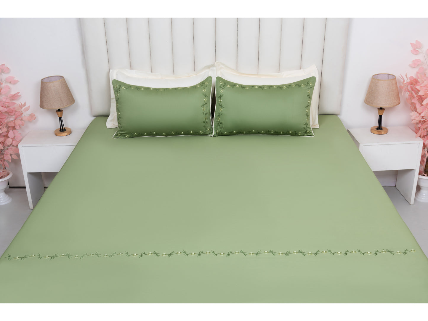 EMBROIDERY BEDSHEET 100% COTTON (3PCS)