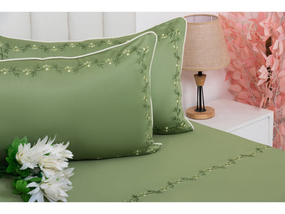 EMBROIDERY BEDSHEET 100% COTTON (3PCS)