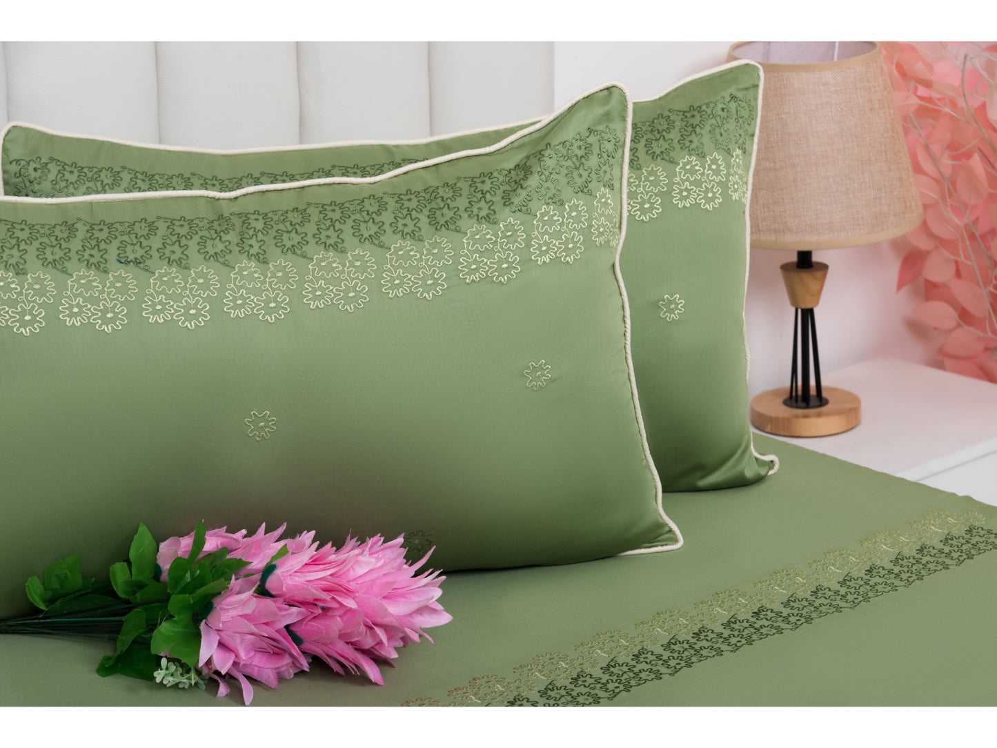 EMBROIDERY BEDSHEET 100% COTTON (3PCS)