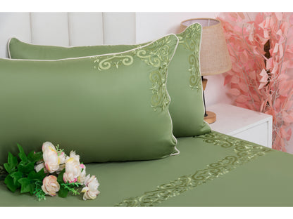 EMBROIDERY BEDSHEET 100% COTTON (3PCS)