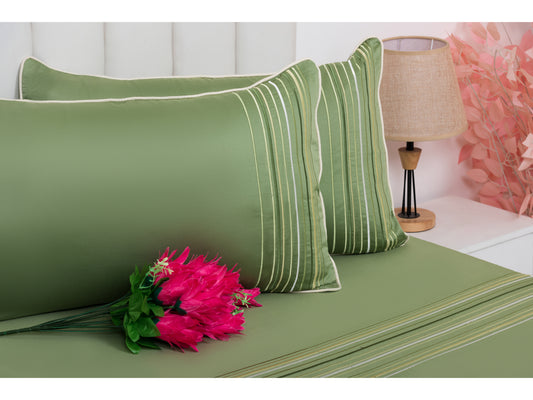 EMBROIDERY BEDSHEET 100% COTTON (3PCS) - Bedding Bliss