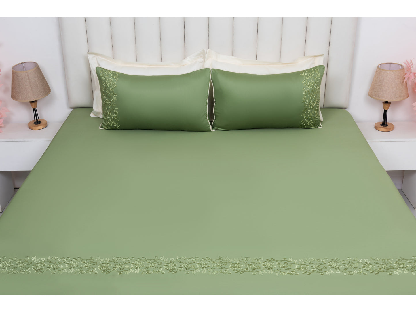 EMBROIDERY BEDSHEET 100% COTTON (3PCS)