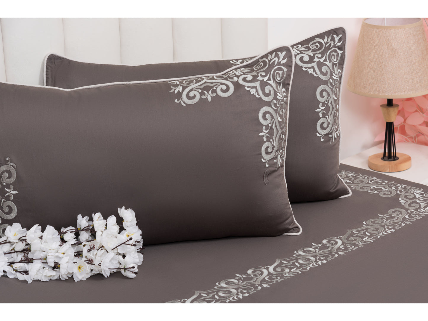 EMBROIDERY BEDSHEET 100% COTTON (3PCS)