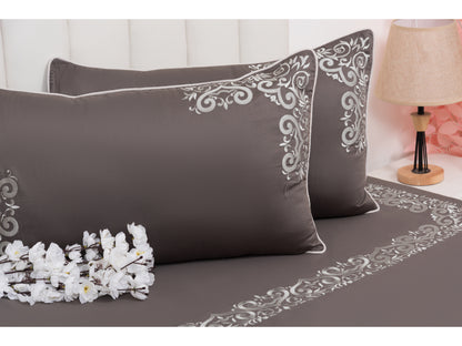 EMBROIDERY BEDSHEET 100% COTTON (3PCS)