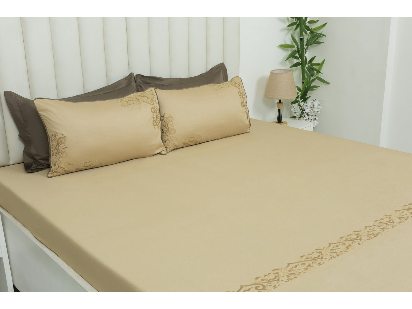 EMBROIDERY BEDSHEET 100% COTTON (3PCS)