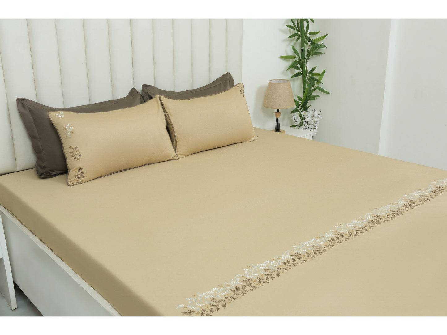 EMBROIDERY BEDSHEET 100% COTTON (3PCS)